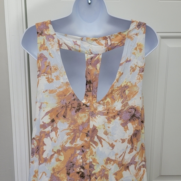 Altar'd State Sleeveless Lined Open Back A Line Dress Abstract Watercolor Size M - Picture 6 of 12